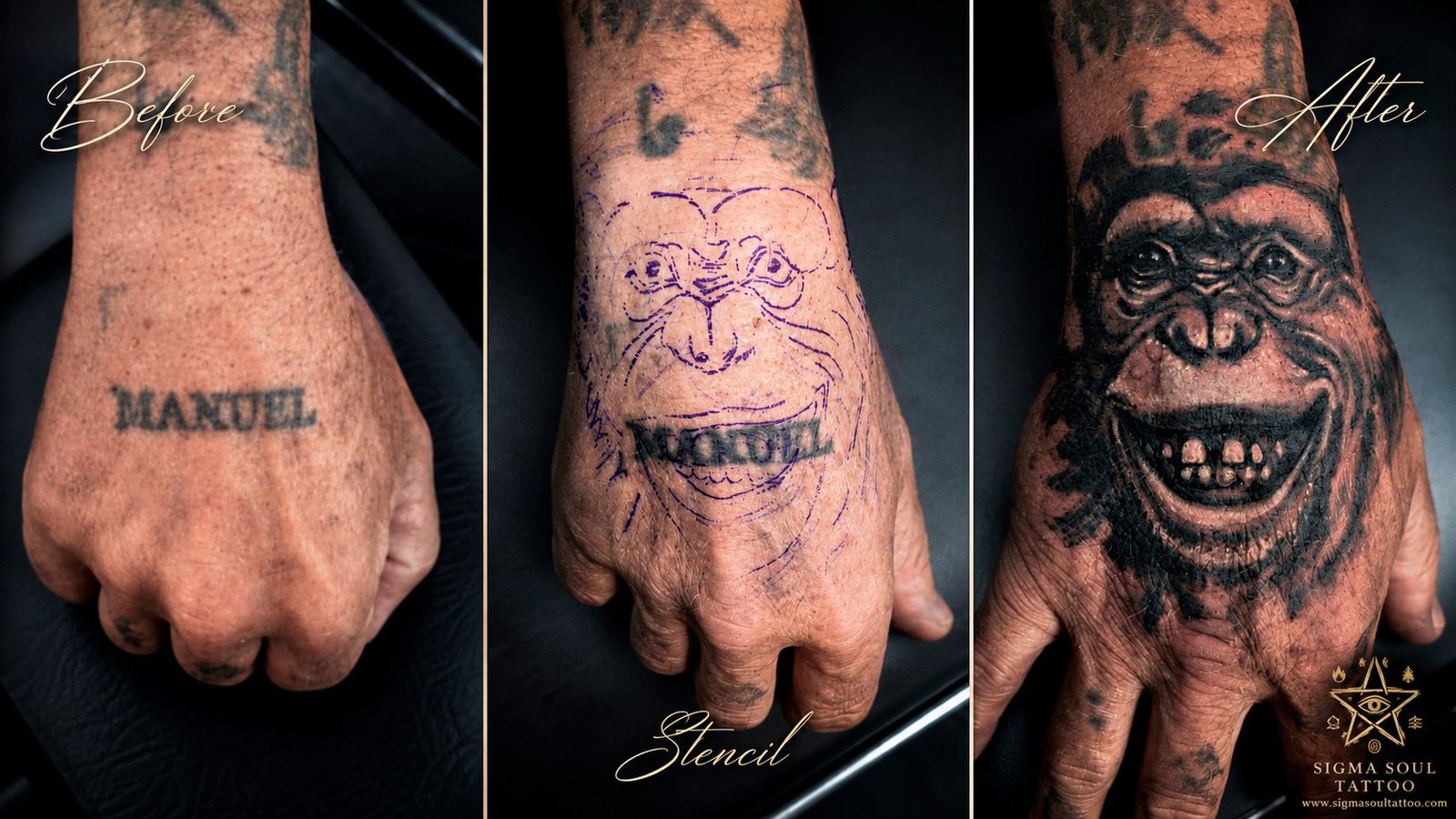 Cover-up de tatuaje realizado en Sigma Soul Tattoo, Carmona, Sevilla